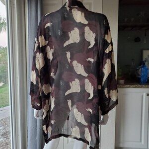 vintage 90s sheer robe top